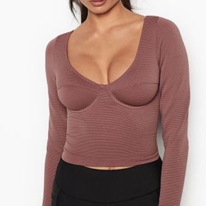 Long-sleeve Corset Top